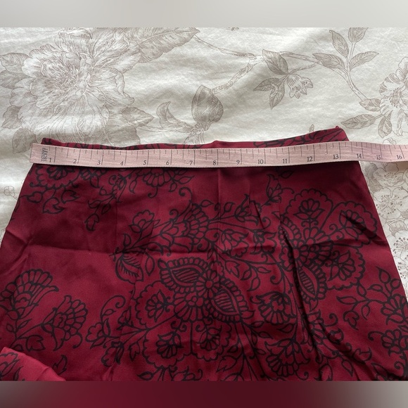 Vintage Harold’s Red Black Floral Midi Skirt Rayon Whimsigoth Witch Vamp Goth - Picture 2 of 8
